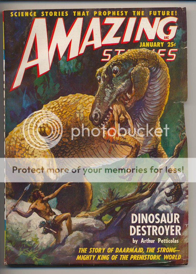 amazing stories january 1949 vintage pulp magazine vg /f